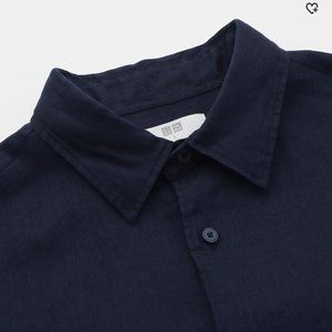 Uniqlo Premium Linen Long Sleeve Button Down Shirt